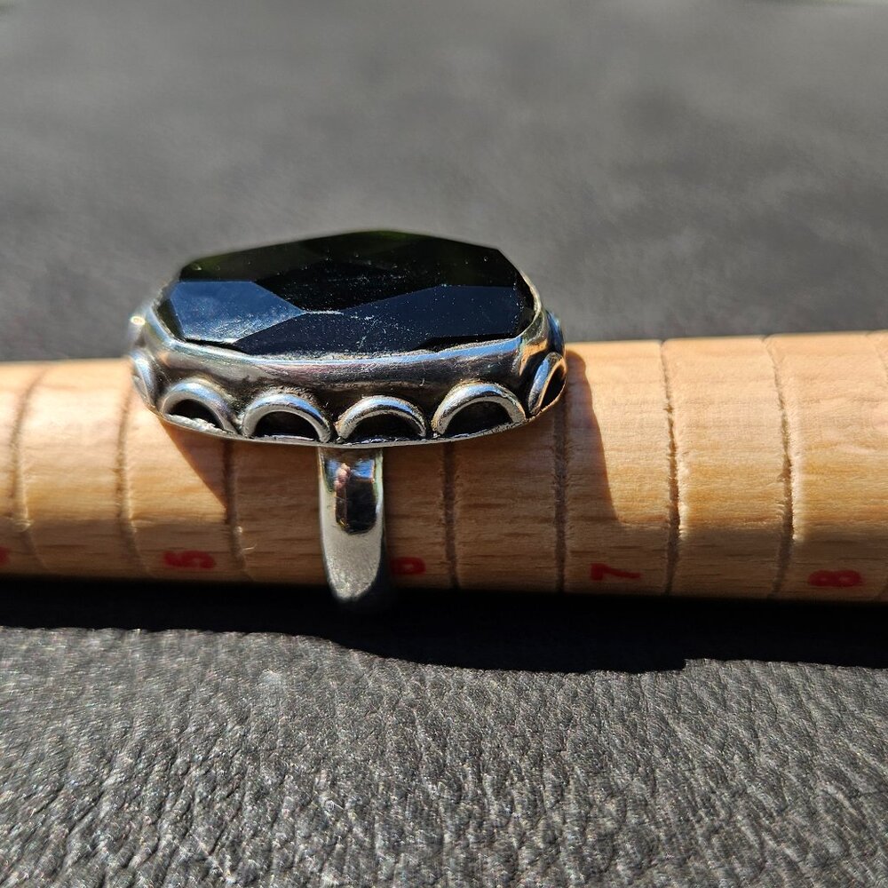 Black Onyx and Sterling Silver Ring